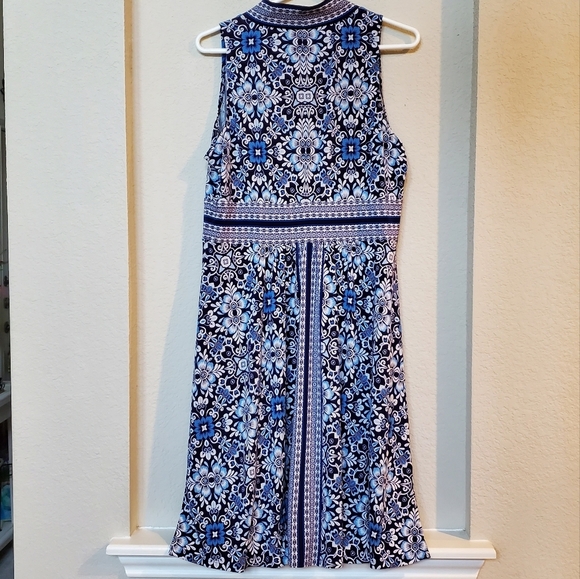 Soma Blue and White Floral Dress - Picture 3 of 5